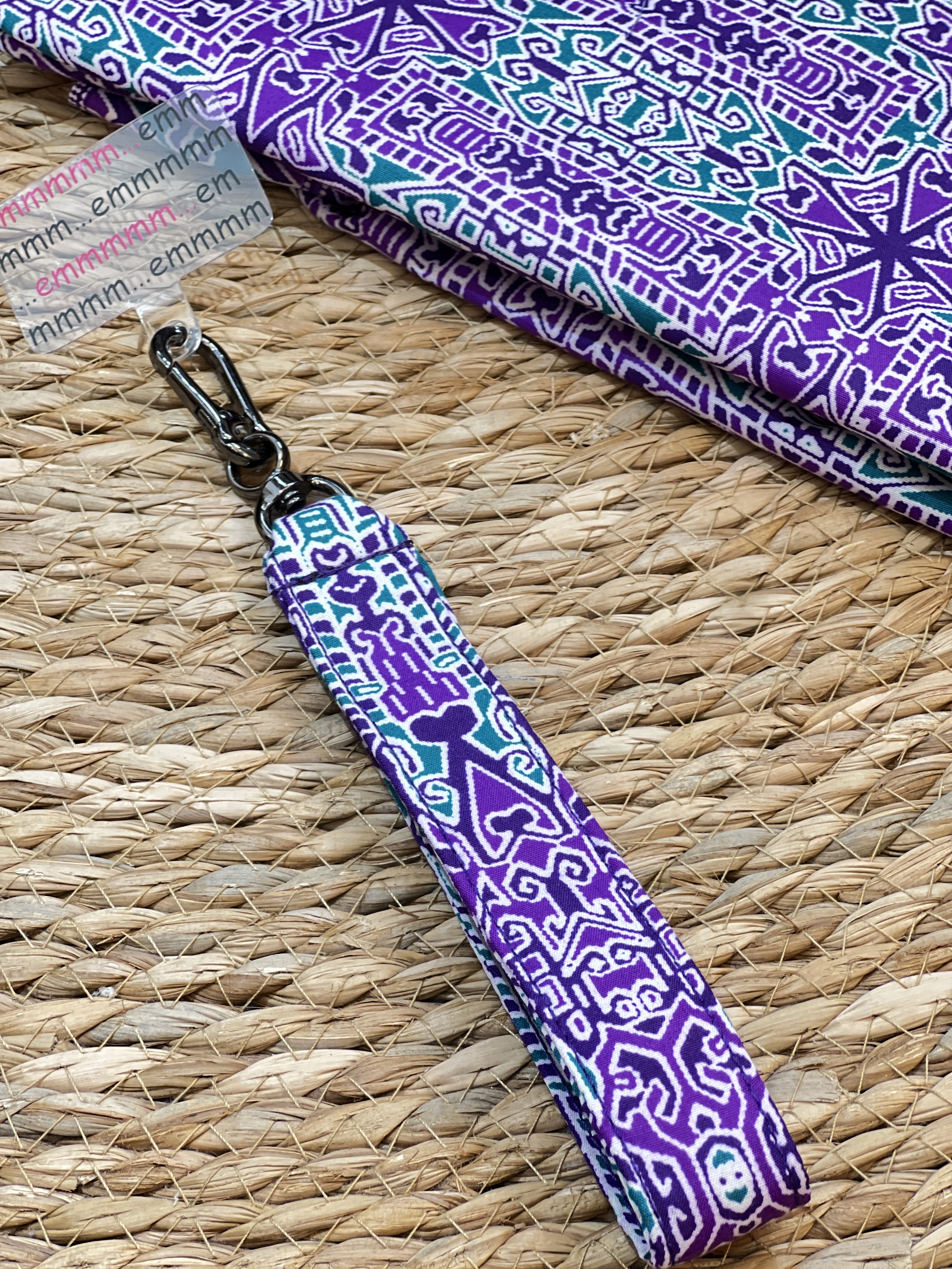 Phone Charm 手機手帶 | 紫色民族布