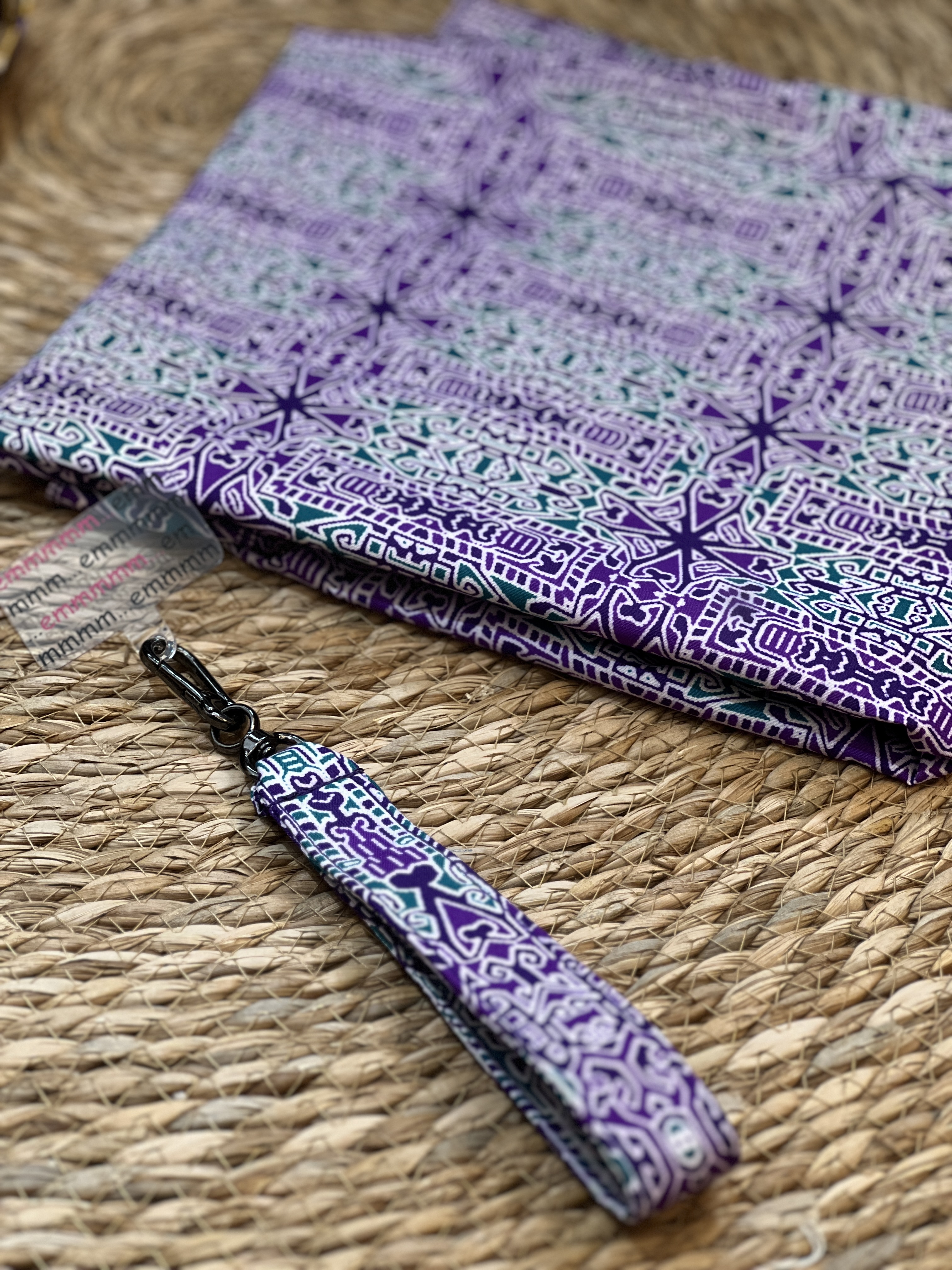 Phone Charm 手機手帶 | 紫色民族布