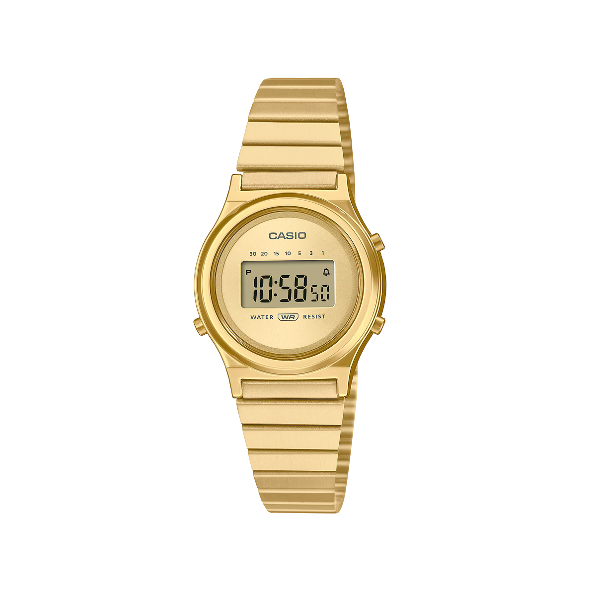 CASIO LA700WEG-9A 女裝細錶面 金色 金面 復古跳字錶