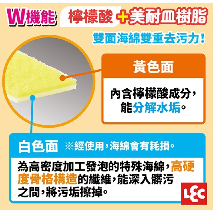 【樂森藥局】激落君 日製檸檬酸去污科技海綿12枚入