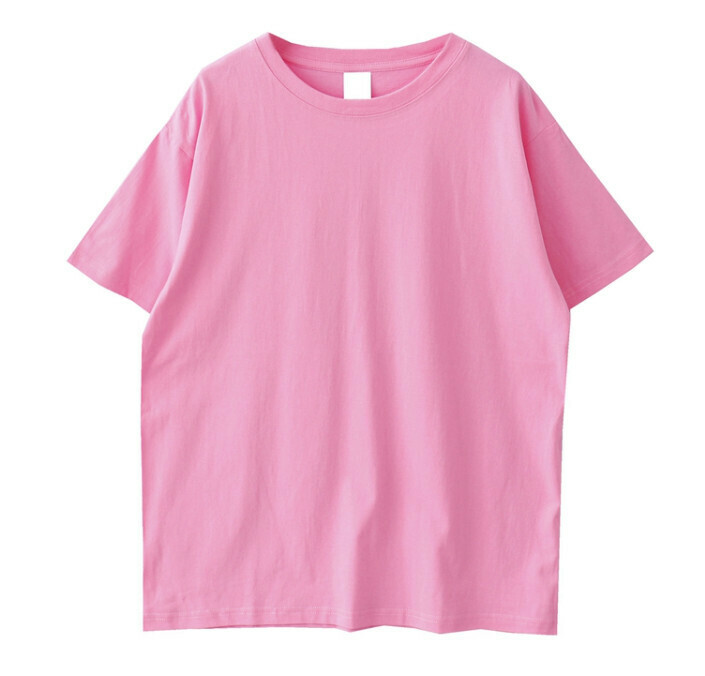 Hot selling versatile round neck T-shirt [Rose Red] [M-L] (please contact customer service to confirm the delivery size after placing the order)