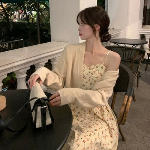 Hot Selling Knitted Cardigan [Apricot Color] [One Size Fits All]
