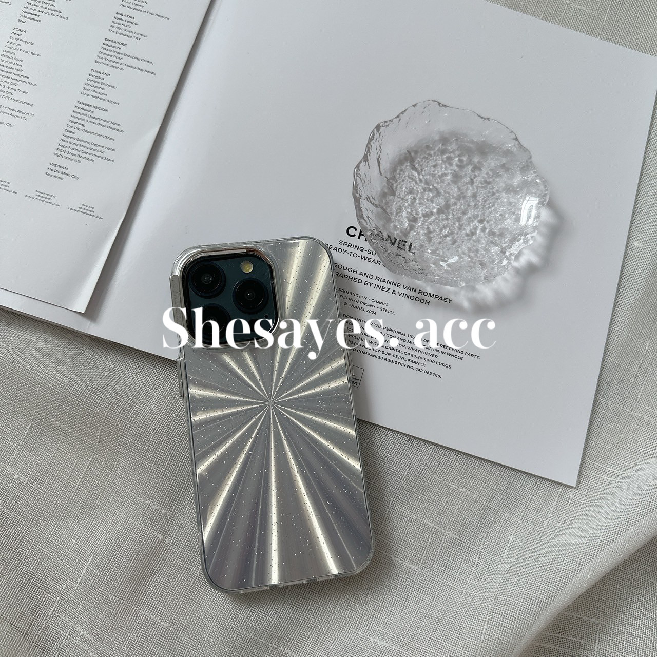 IPHONE 銀色科技感手機殼