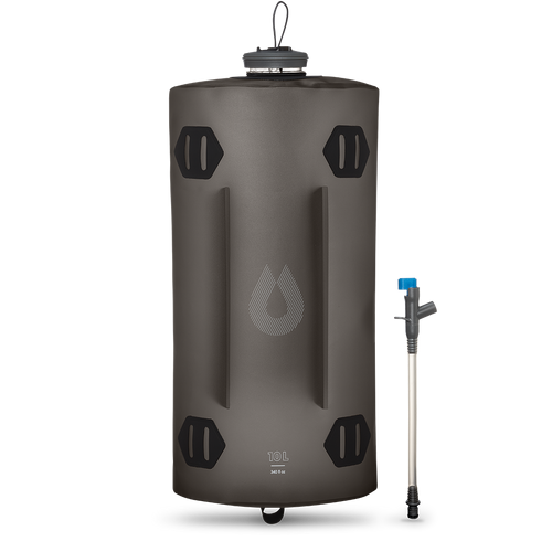 HydraPak SEEKER 大容量軟式蓄水袋 10L (遠古灰)