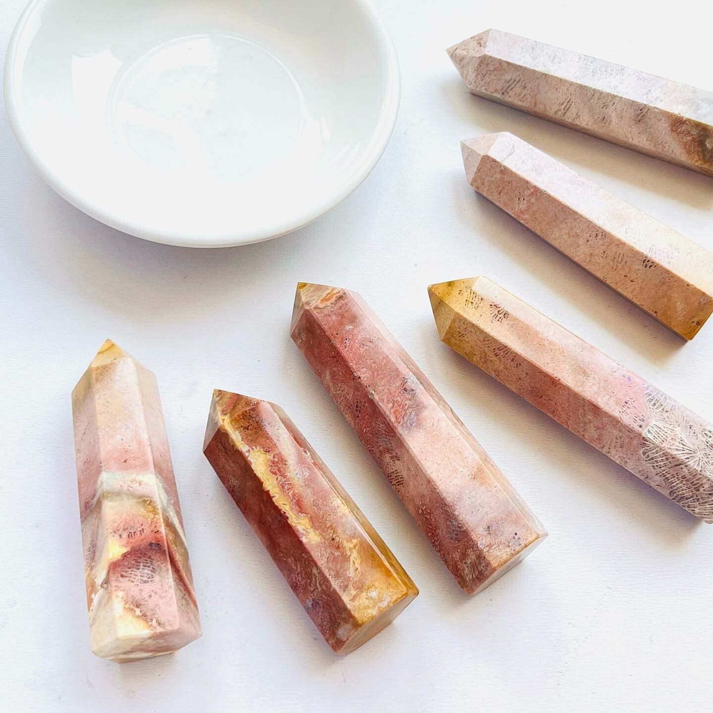 [原石] 珊瑚玉 水晶柱