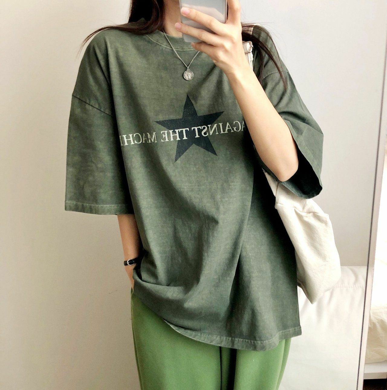 洗水英文字圖案短袖Tee T5411