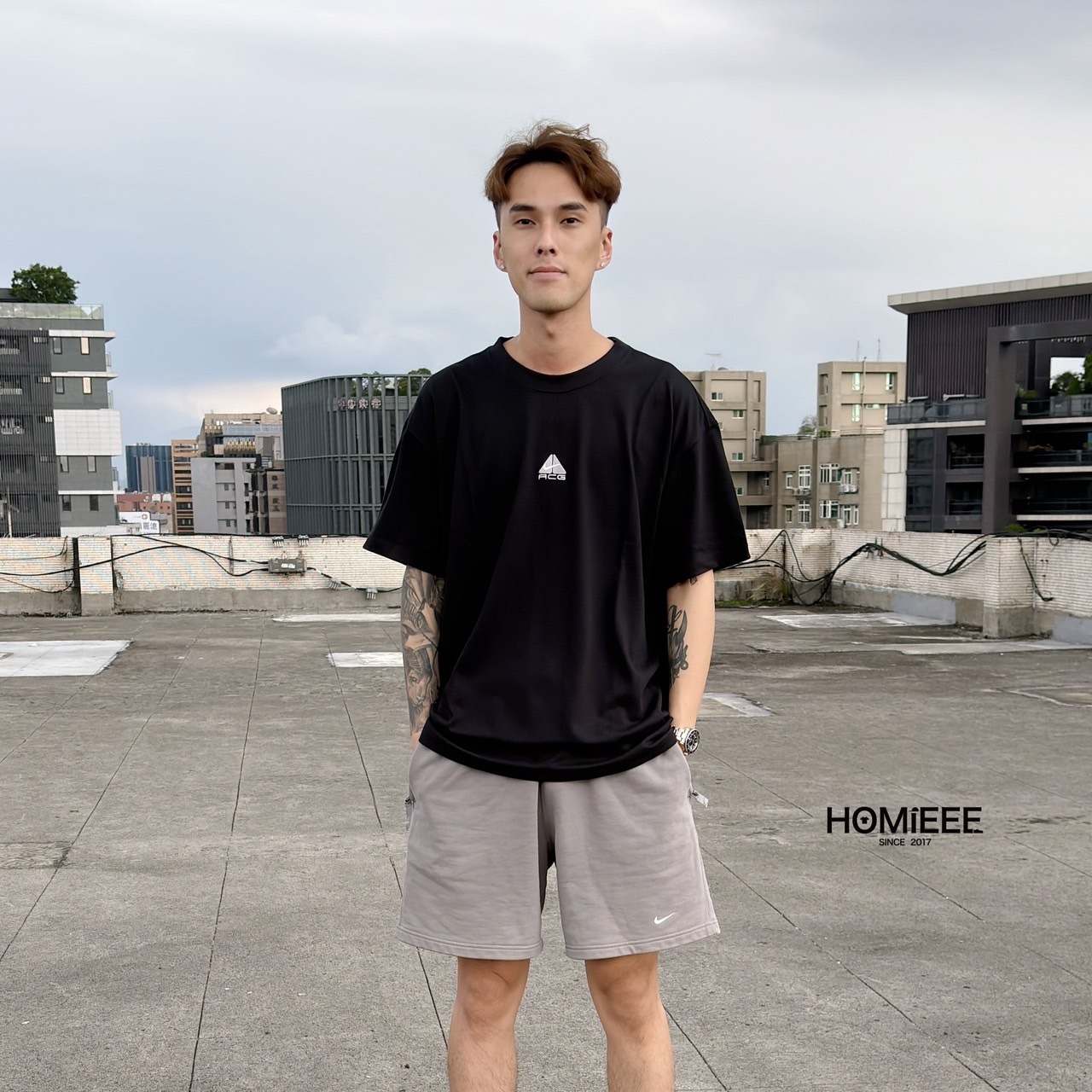 Nike ACG NRG 短袖 刺繡 LOGO 黑色 綠色 [DQ1816-011]