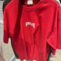 [S] ADLV AE LOGO SHORT SLEEVE T-SHIRT,RED, ADLV24SS-SSLGAE-RED (SAV302)