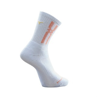 MIZUNO 運動襪 (白橙色)