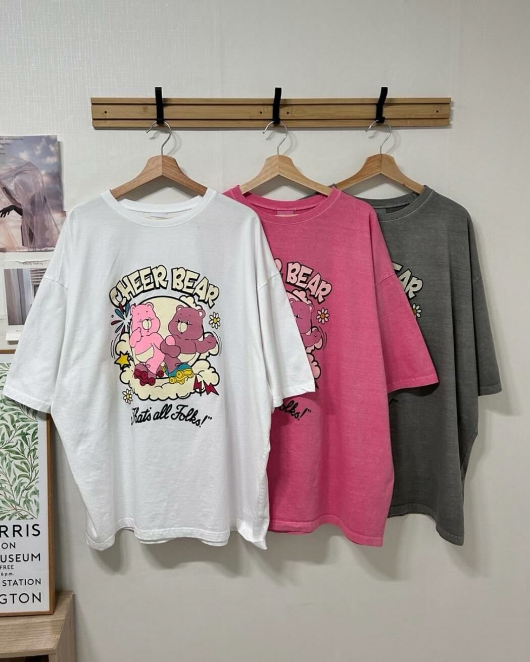 洗水熊仔圖案英文字短袖Tee T5422