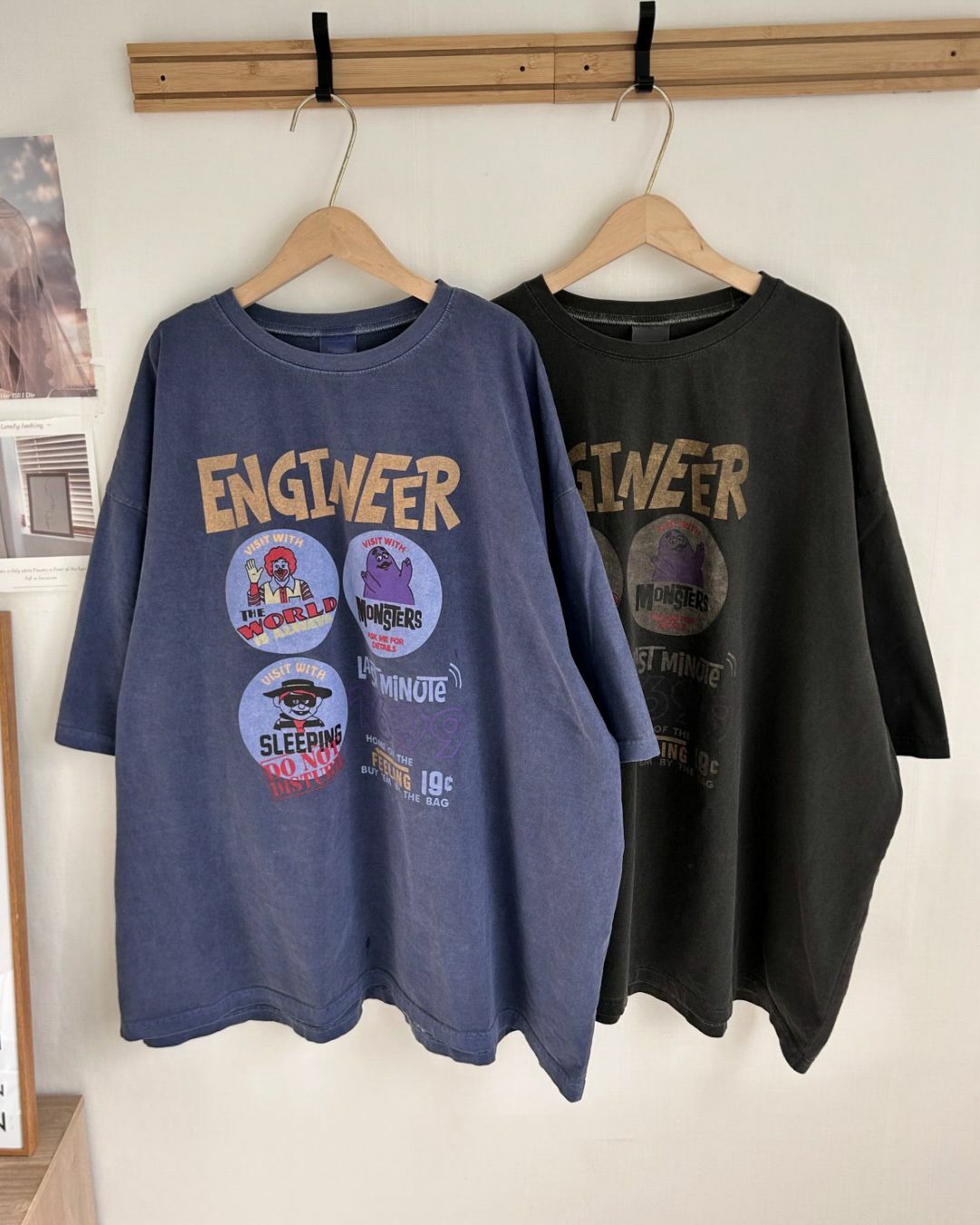 洗水麥當勞圖案短袖Tee T5424