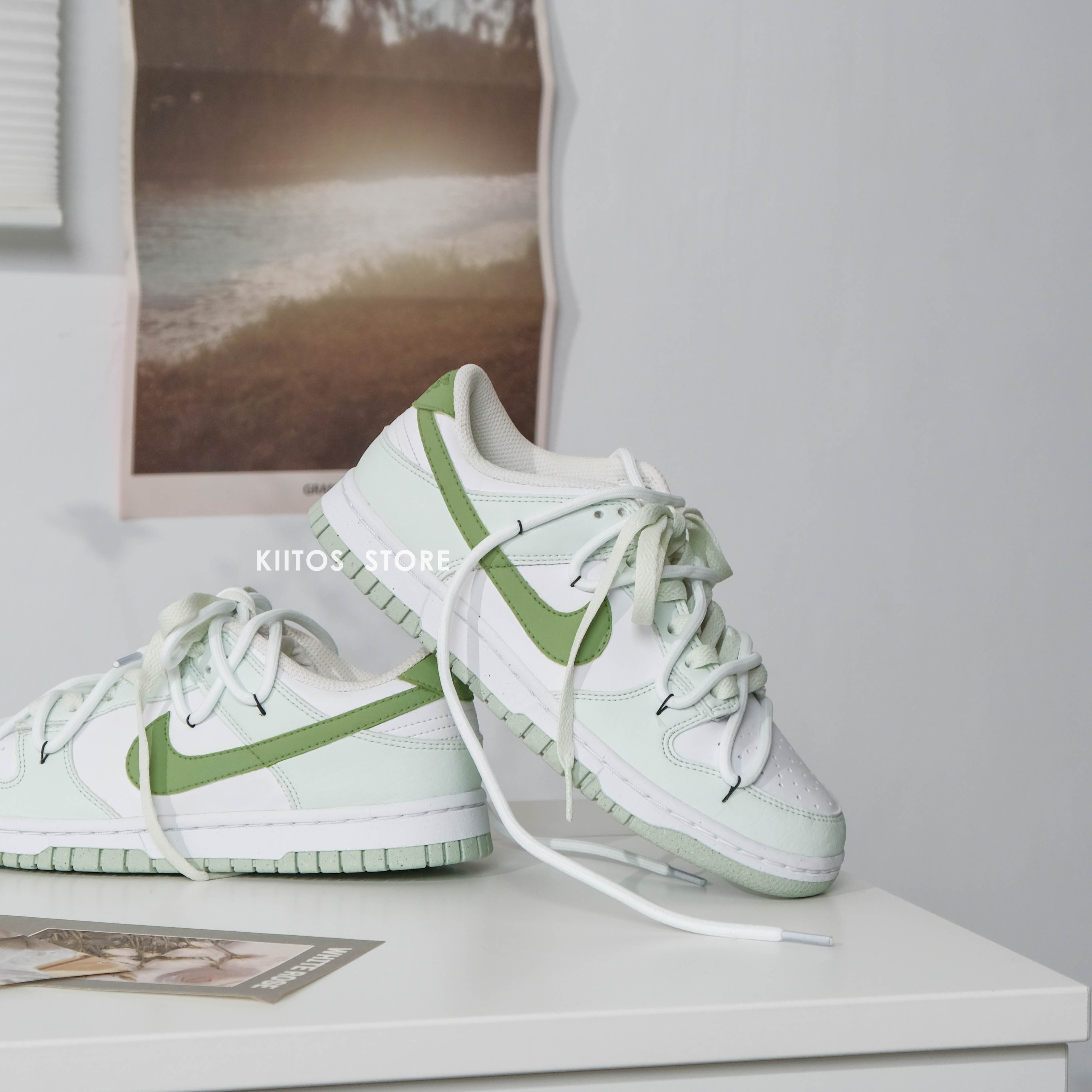 NIKE DUNK LOW 青提奶綠 訂製款