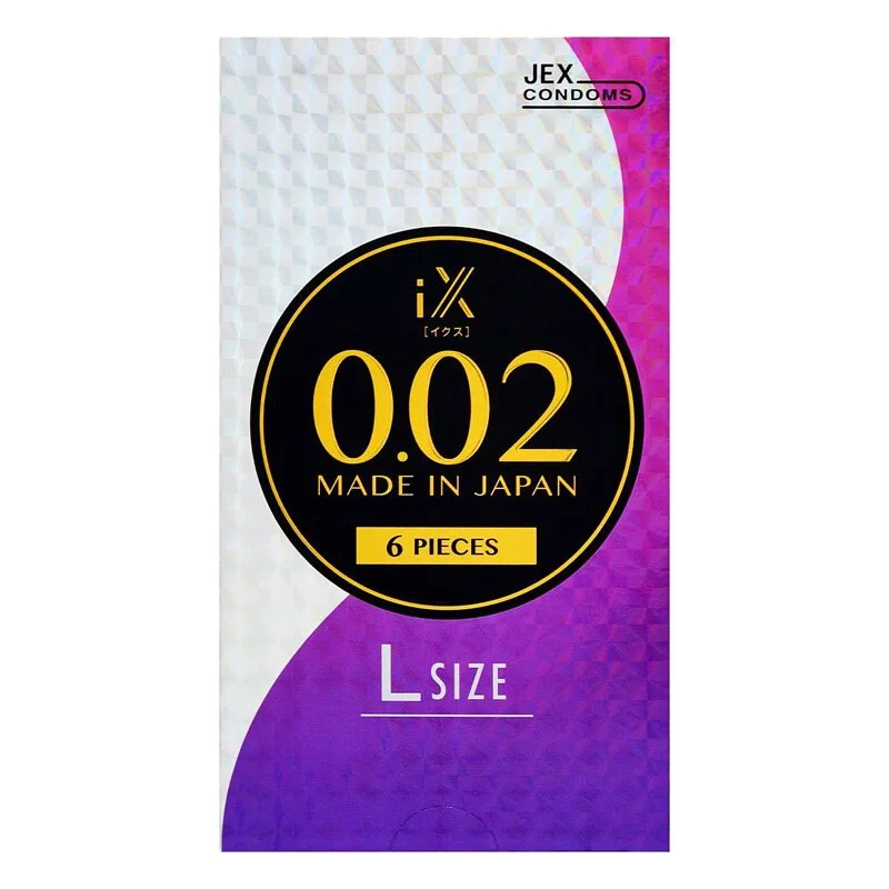 JEX iX 0.02 L-size 6's Pack PU Condom
