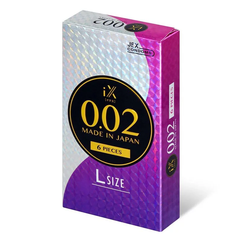 JEX iX 0.02 L-size 6's Pack PU Condom