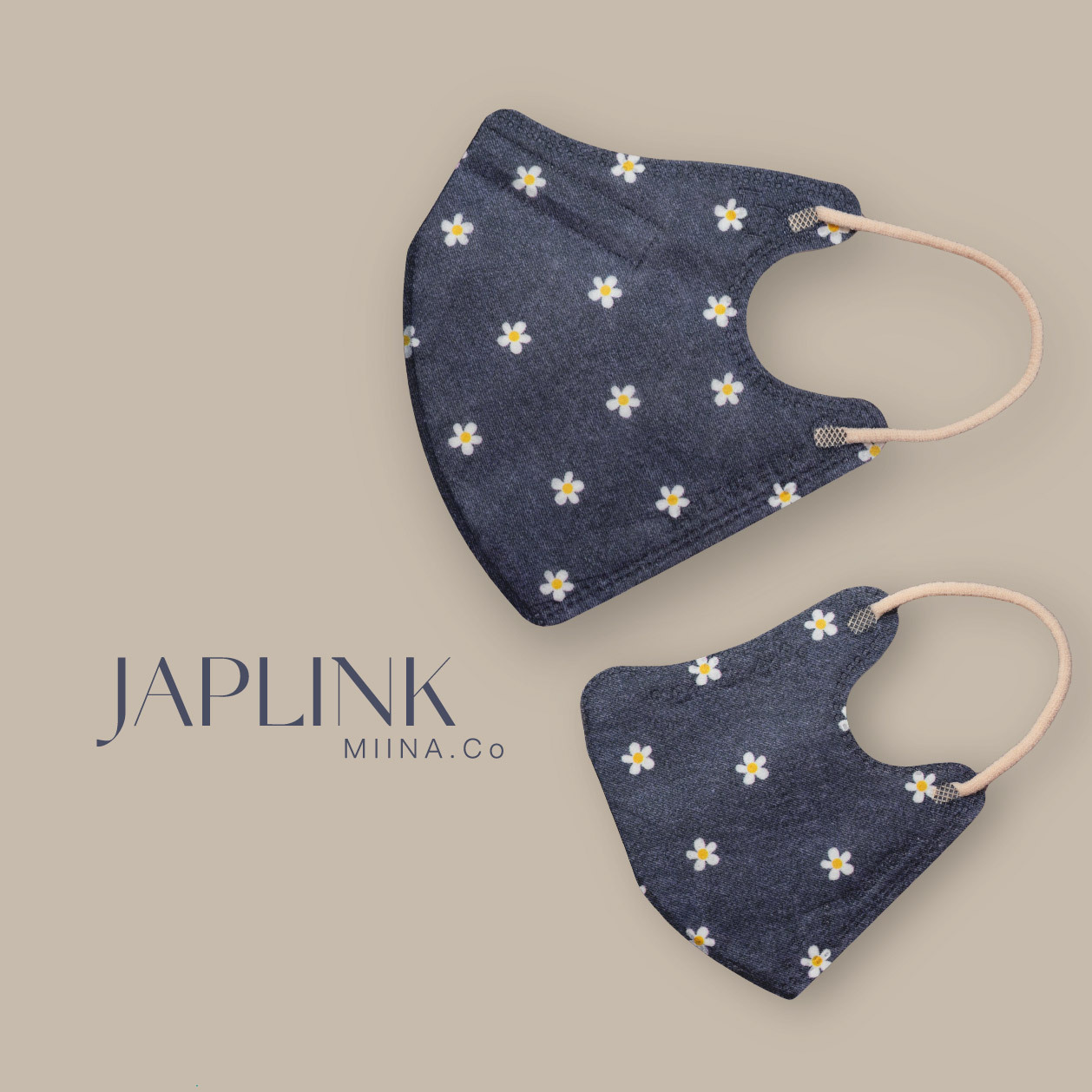 JAPLINK【 VXS 0~3歲 】3D 立體幼童口罩 / 小糖花