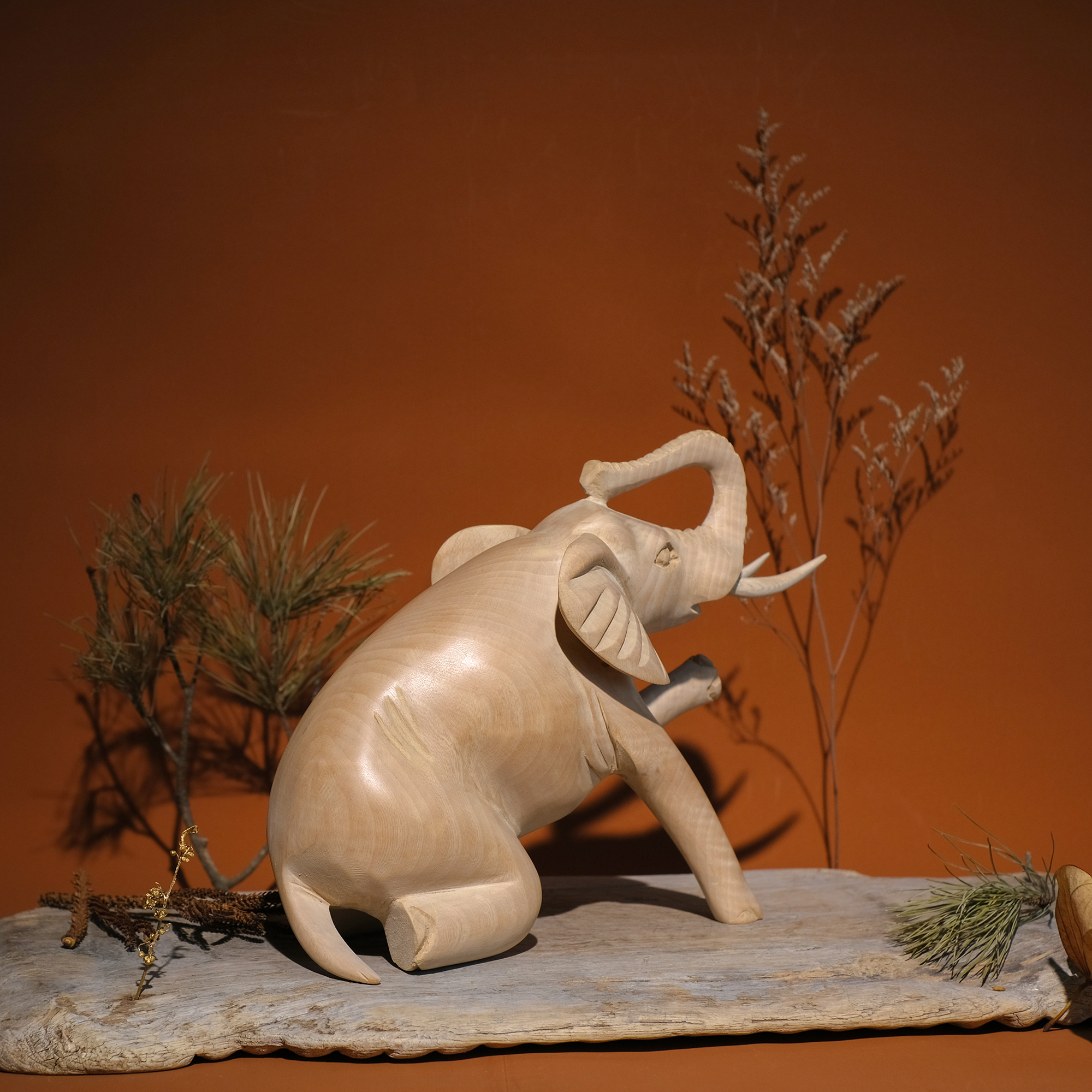 動物木雕｜象｜史瓦帝尼