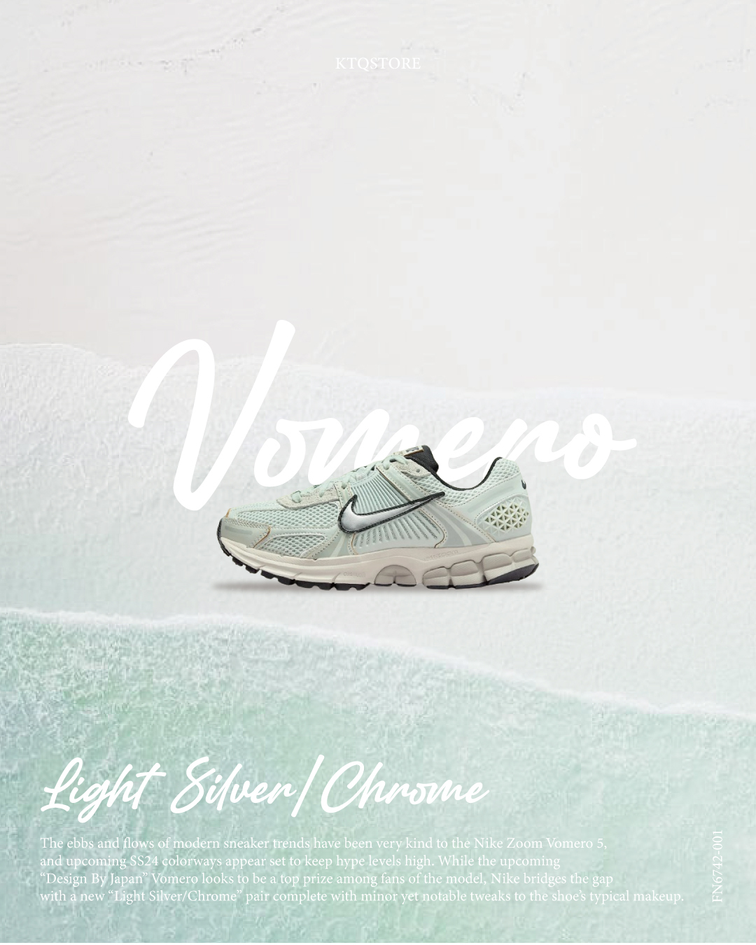 KTQ STORE ‧ Nike Zoom Vomero 5 Light Silver 銀 FN6742-001