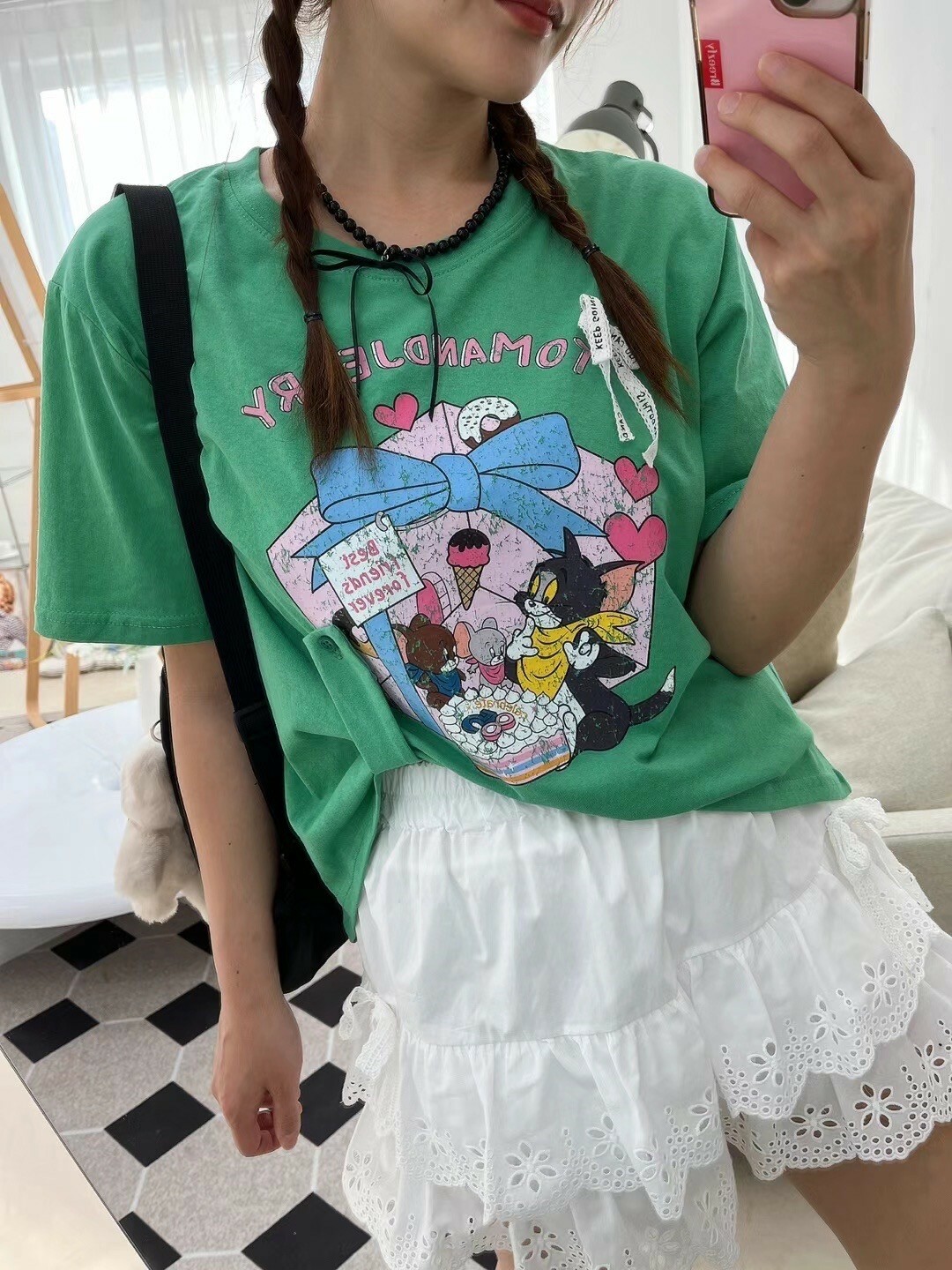 JERRY抓釦可愛卡通T