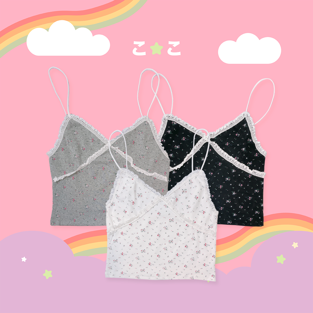 こ♡こ 蕾絲小花背心