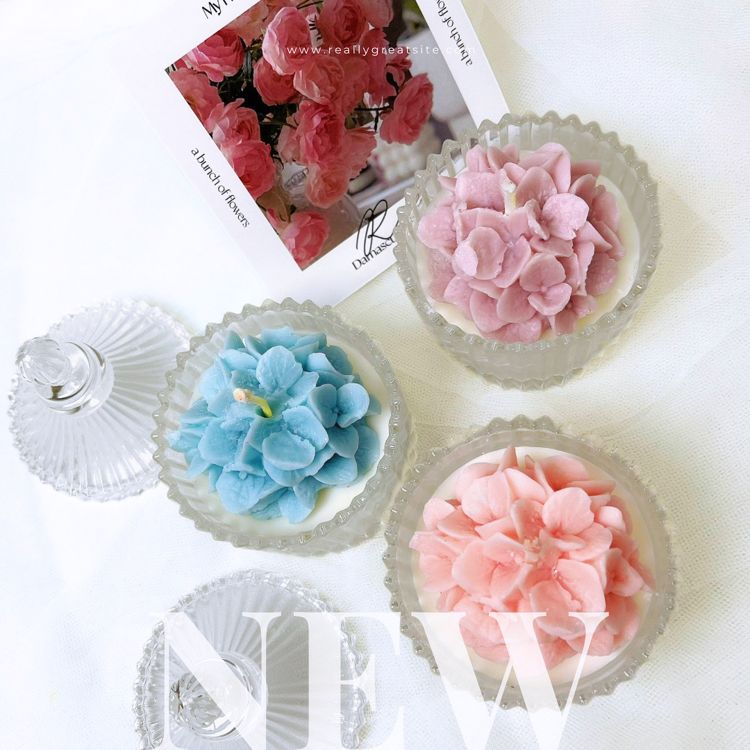 綉球花香薰蠟燭