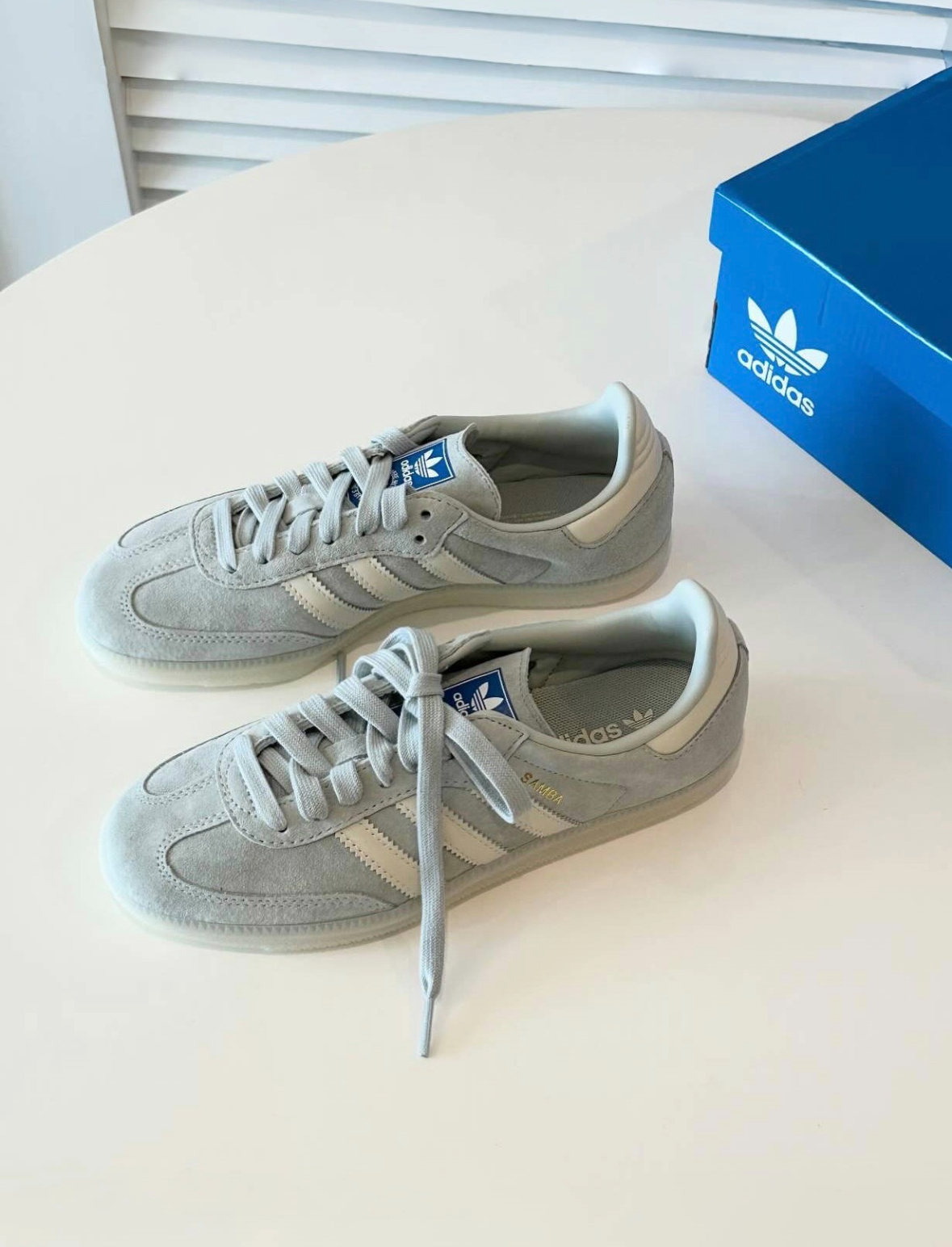 Adidas Originals Samba OG 霧霾灰藍 水藍 德訓鞋 麂皮 IG6177/預購