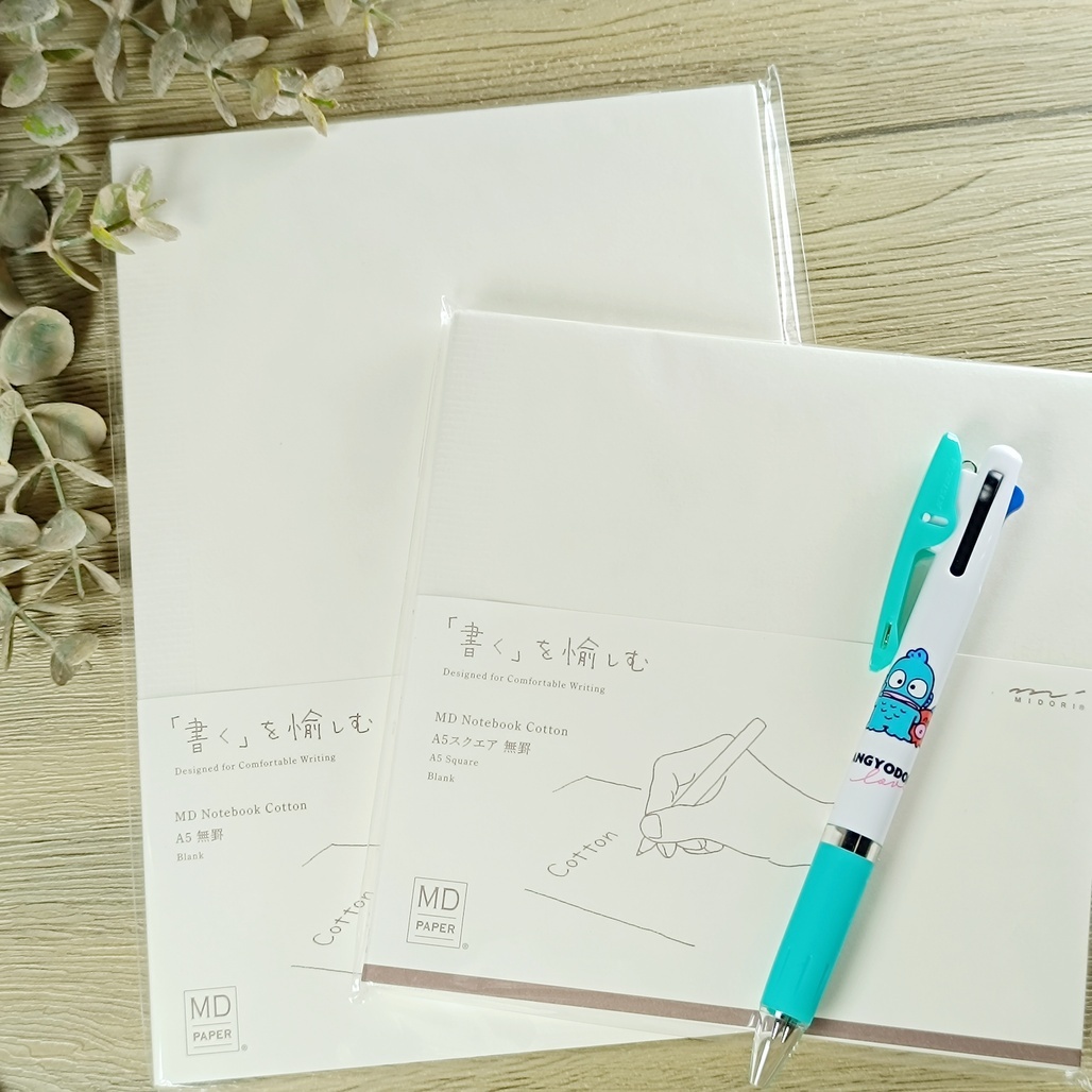 日本MIDORI．MD Notebook 棉紙 A5/A5方形 空白筆記本