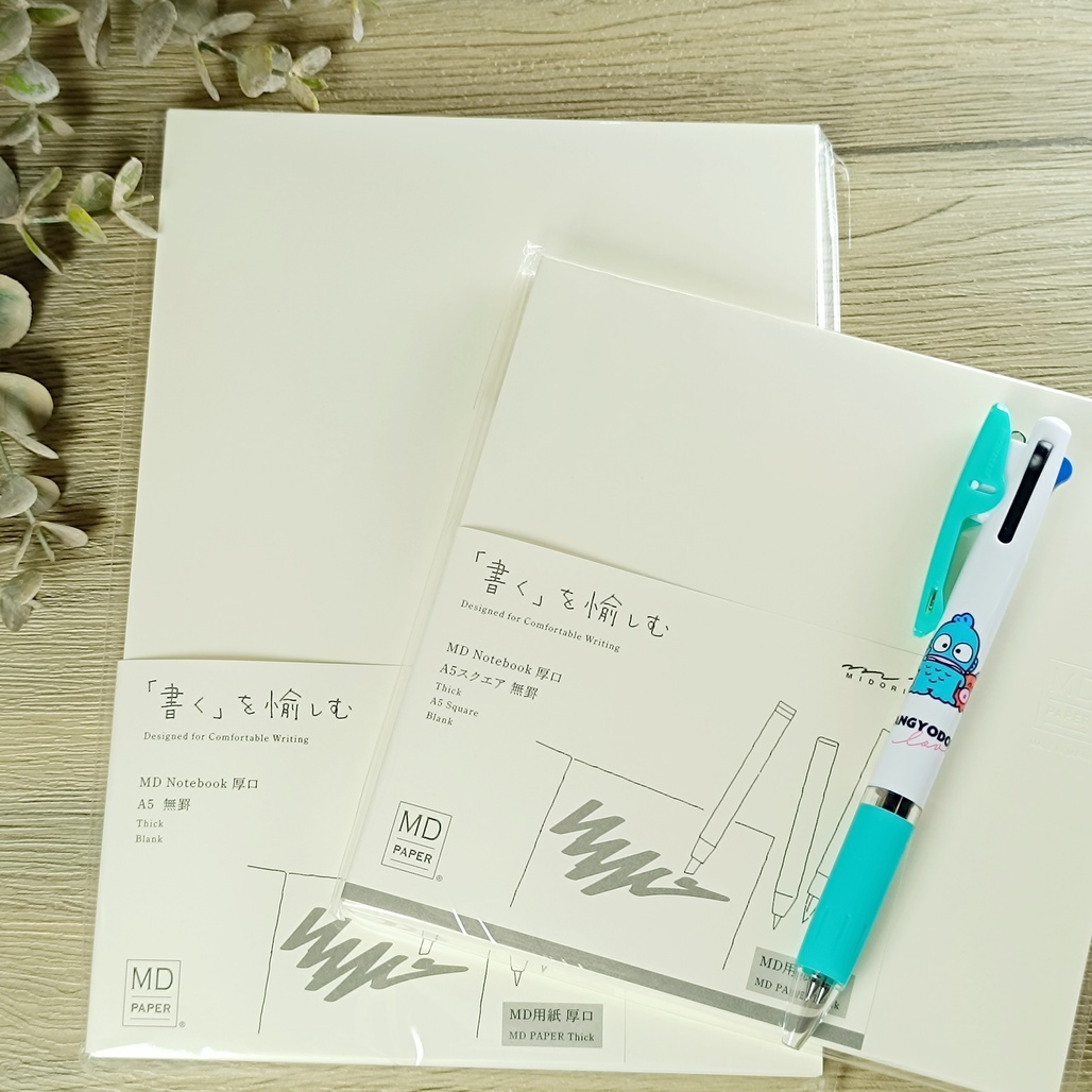 日本MIDORI．MD Notebook 厚紙 A5/A5方形 空白筆記本