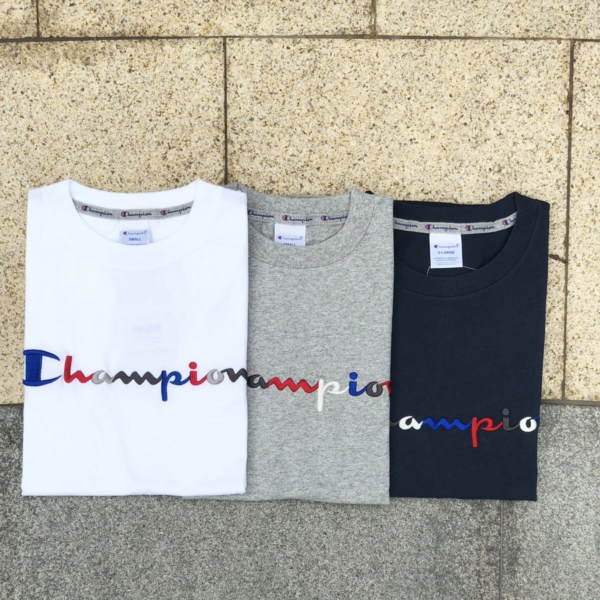 Champion Multicolor Font Tee
