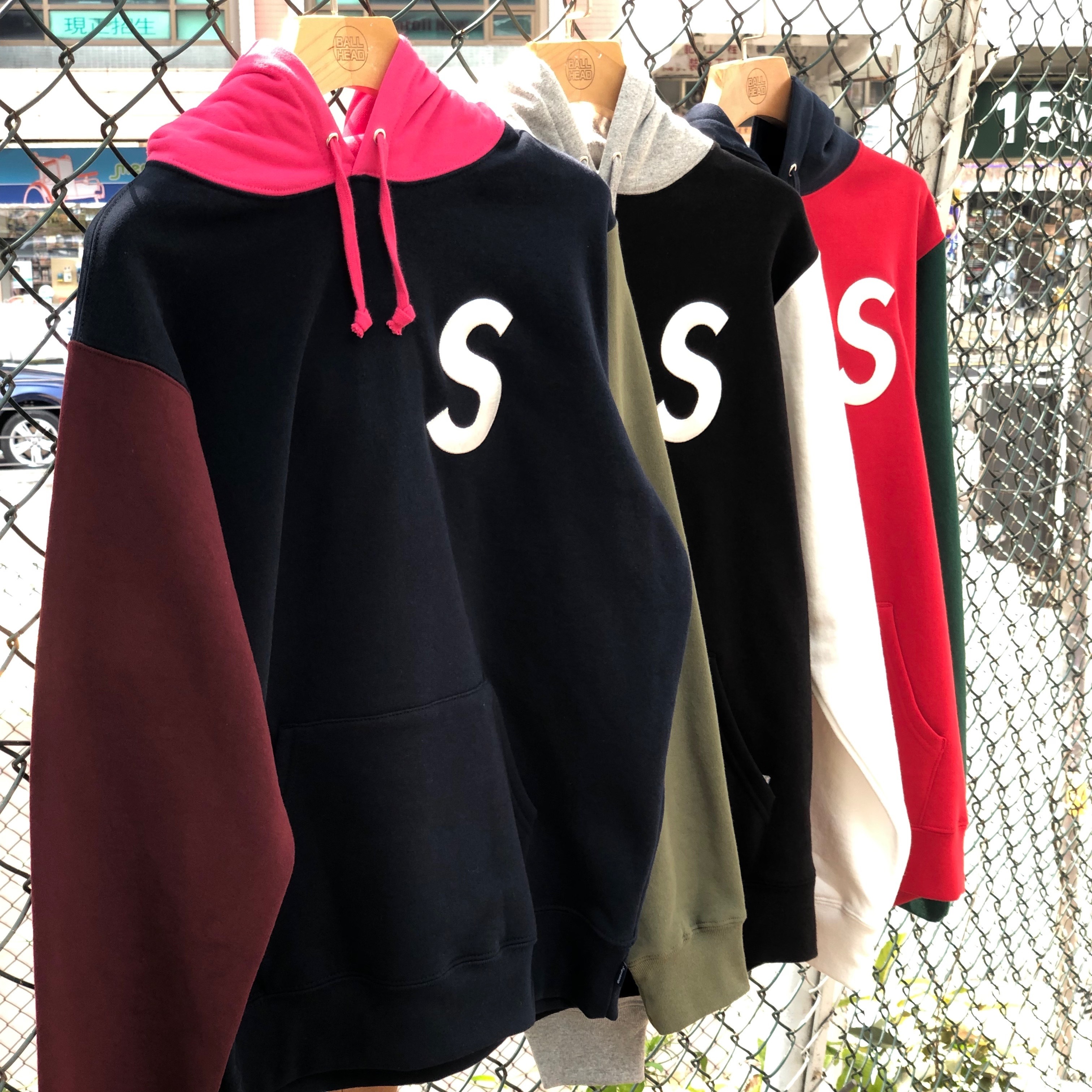 Supreme SS19 S Logo Colorblocked Hooded