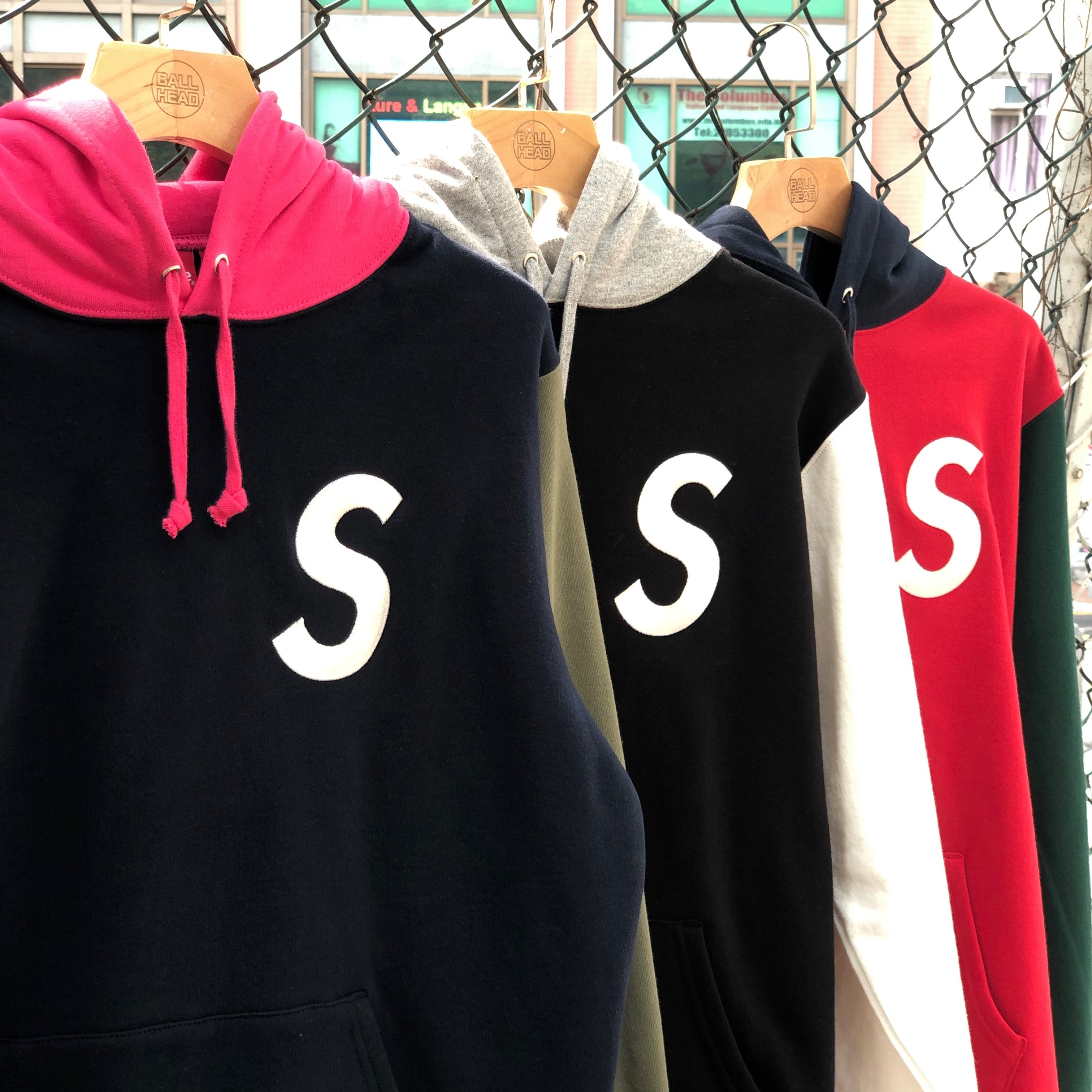 Supreme SS19 S Logo Colorblocked Hooded