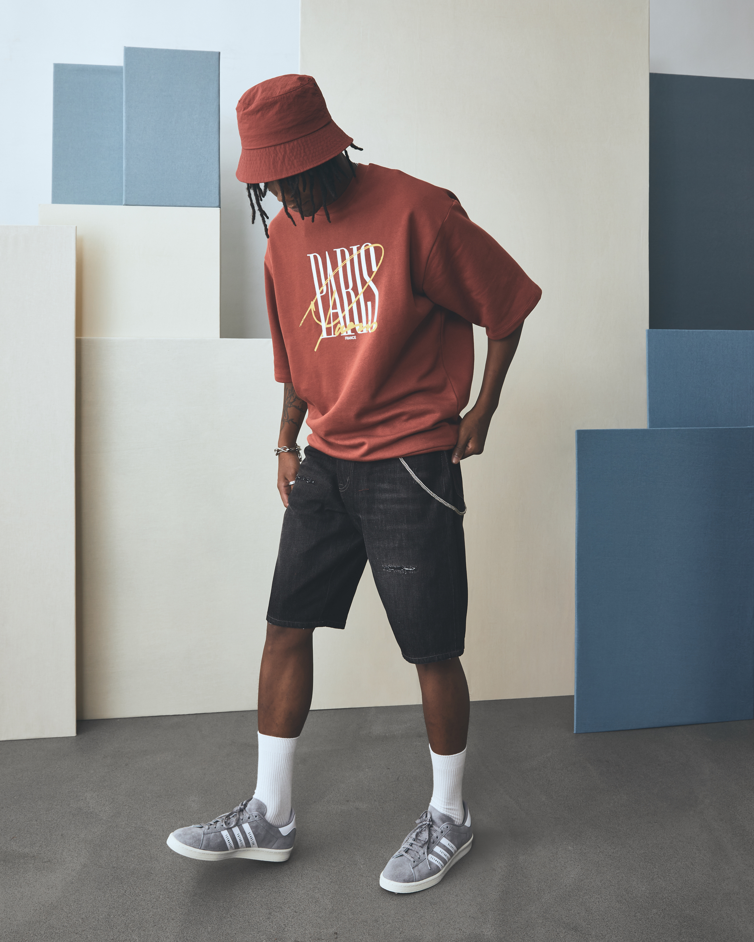 LAKH Supply Distressed Shorts Black