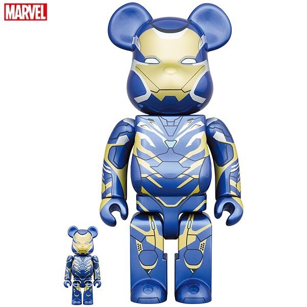 Bearbrick Iron Man Resue Suit 100%+400%