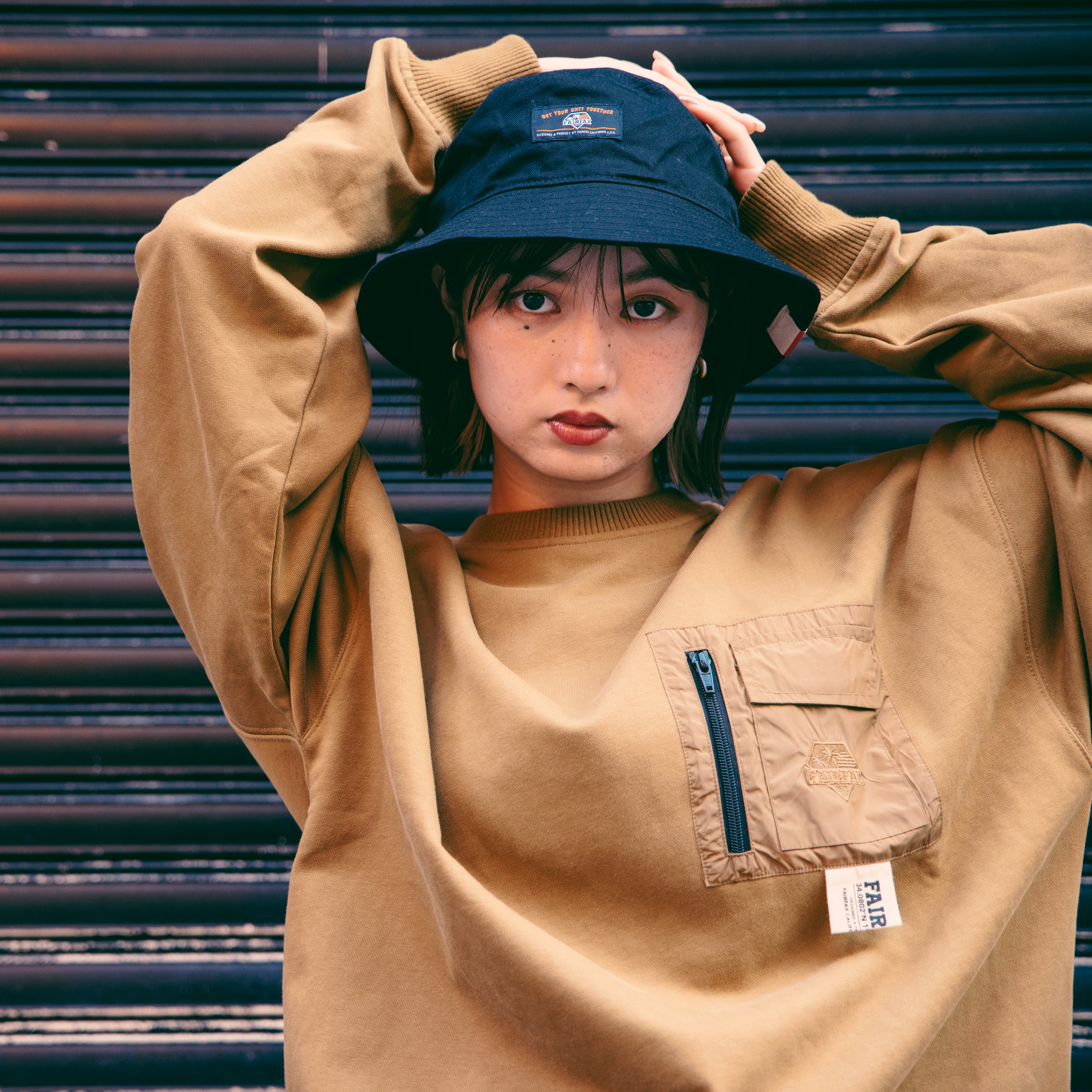 Fairfax Nylon Pocket  Sweatshirt