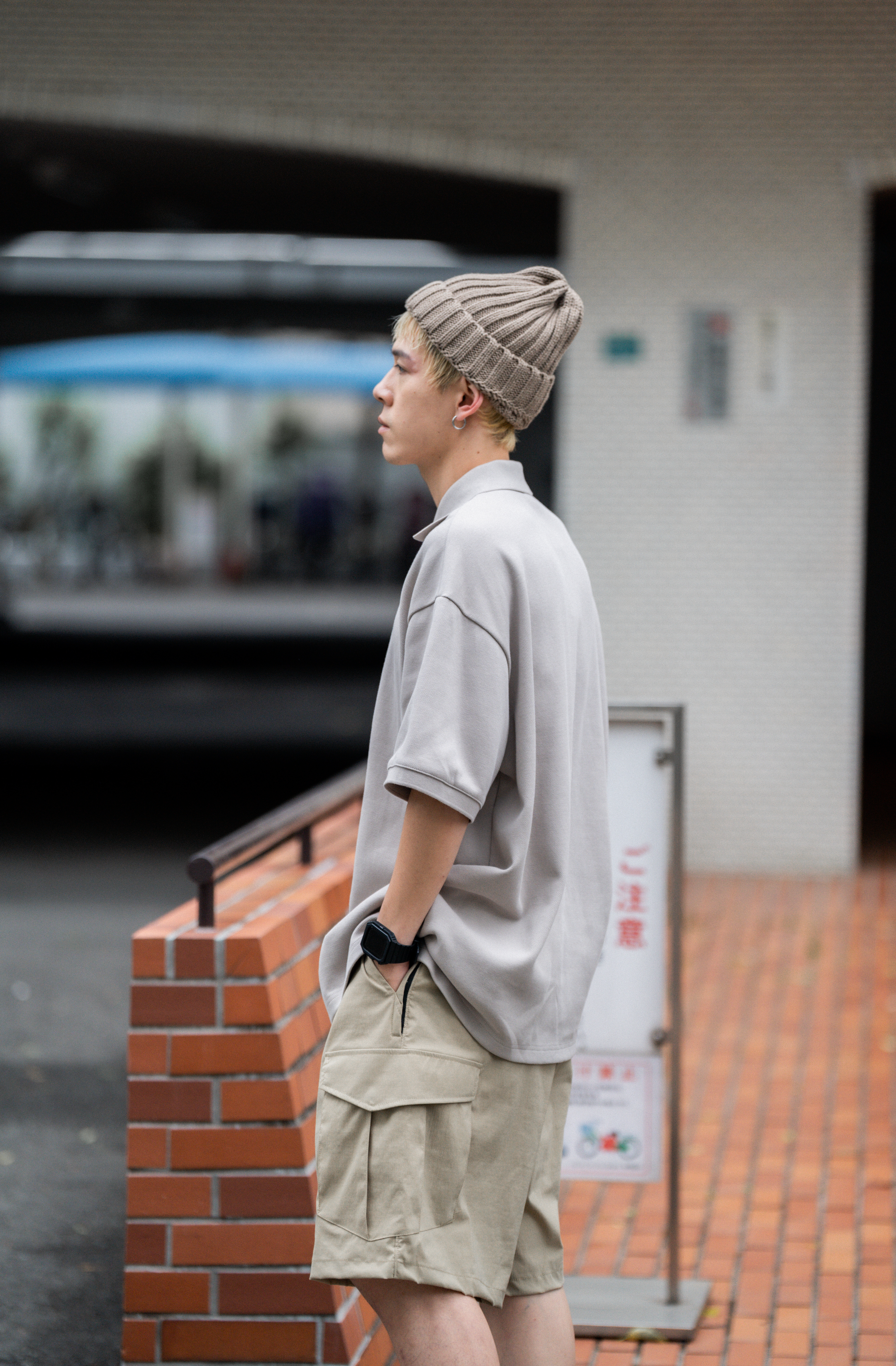 AGILITY防潑水 斜口袋短褲