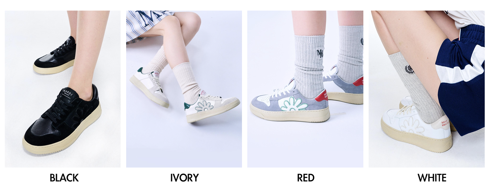 ★MARDI MERCREDI★PUR LEATHER SNEAKERS★ Designer fashion, Seoul-fully created | W Concept
