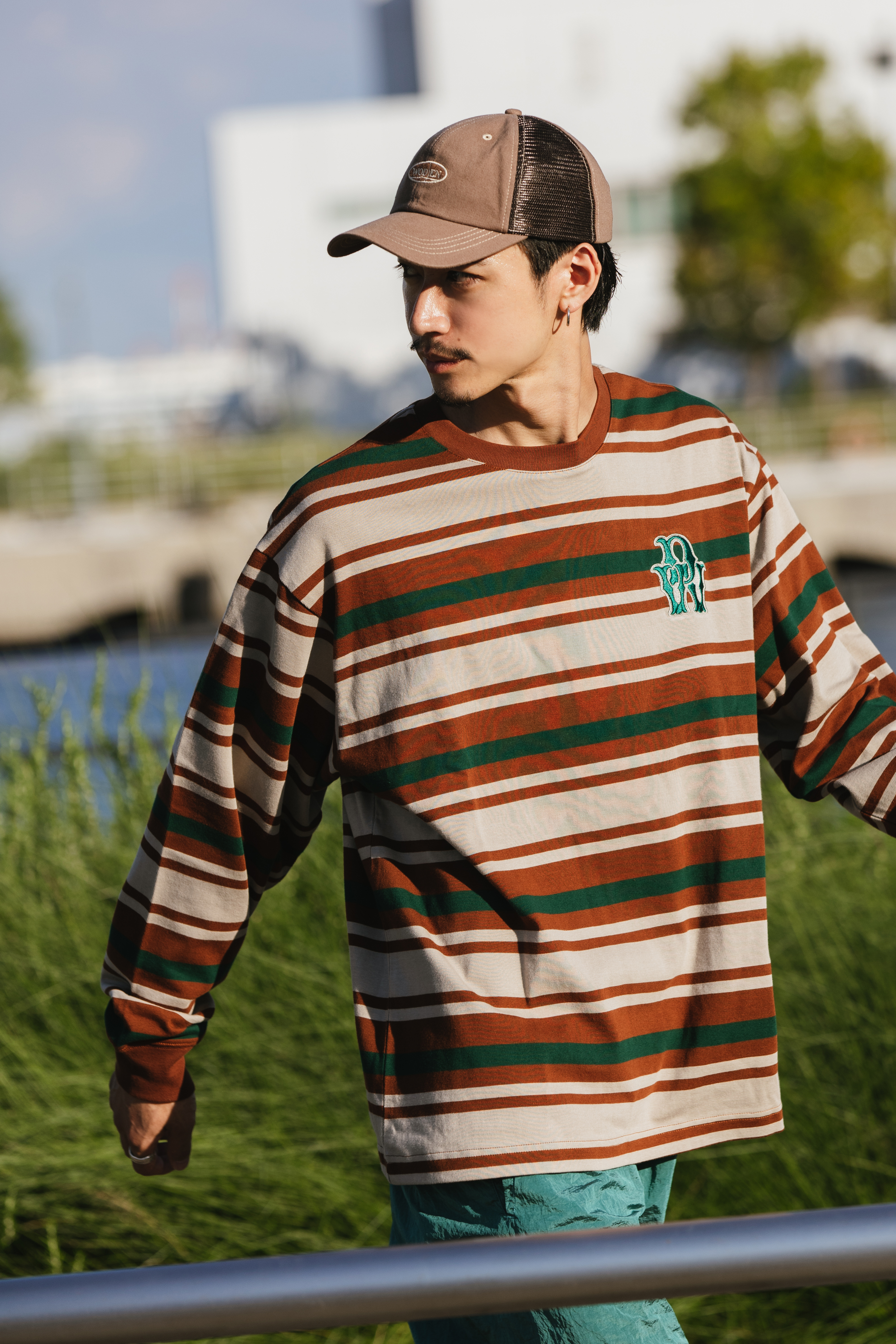 Woden Oldschool Stripe Line L/S Tee
