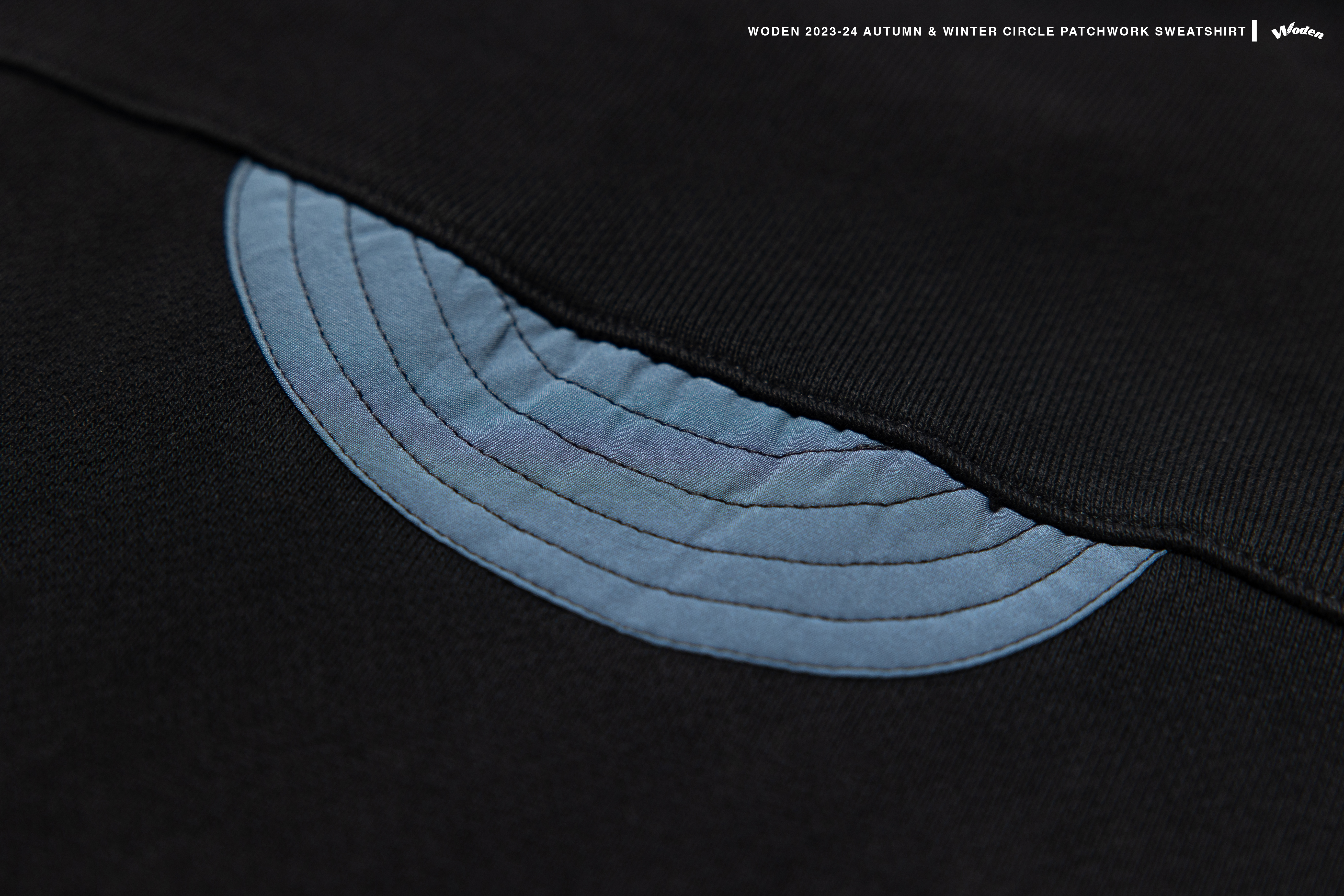 Woden 23AW Circle Patchwork Sweatshirt