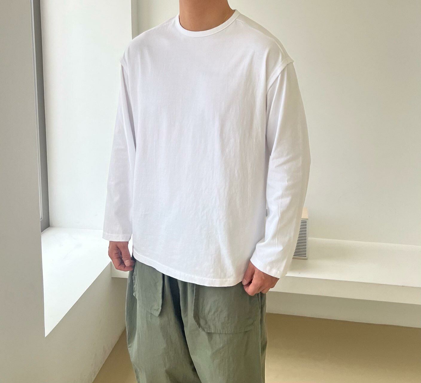 淨色長袖衫 PEACOCK-061T