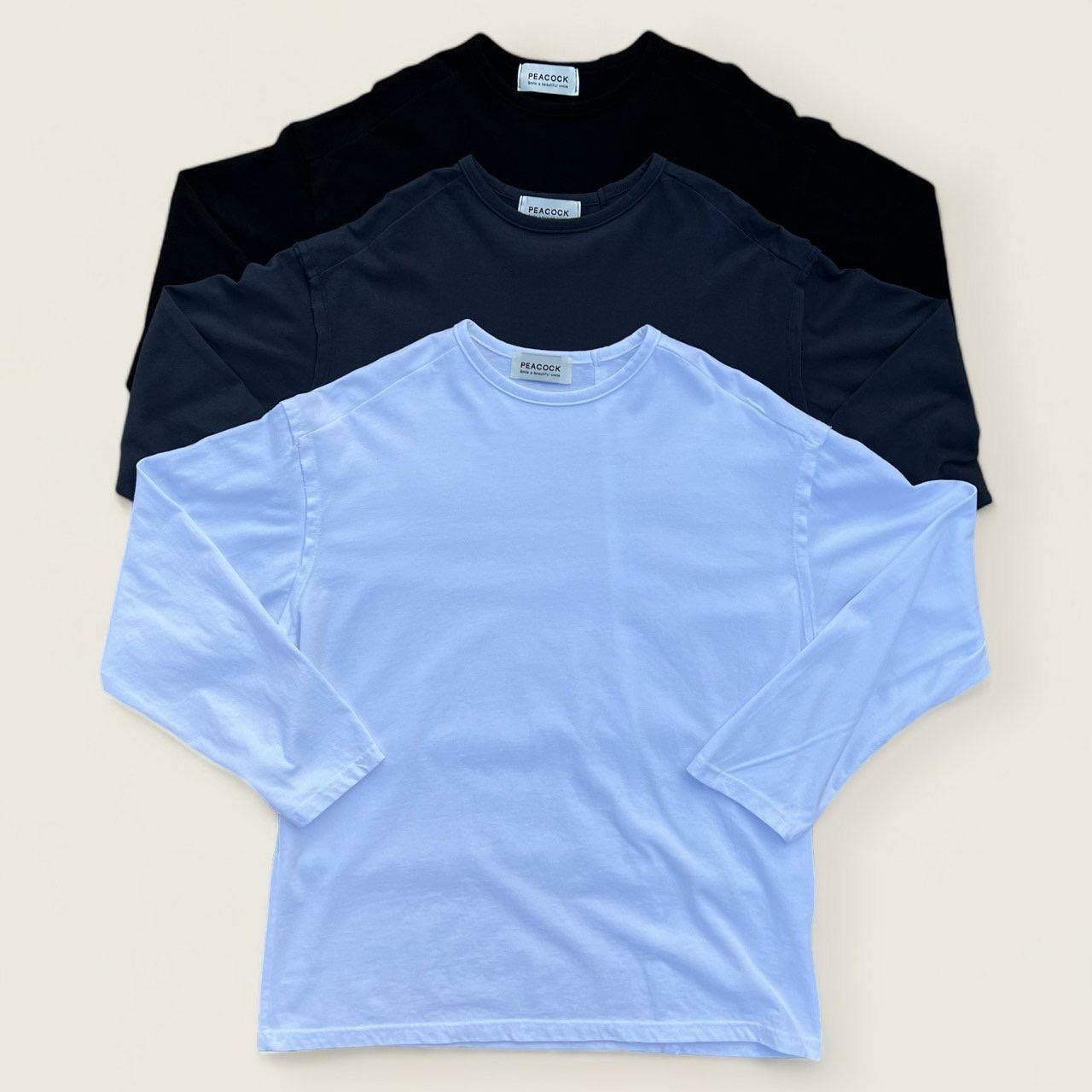 淨色長袖衫 PEACOCK-061T