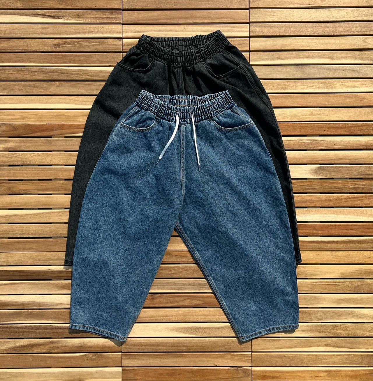 淨色鬆身牛仔褲 PEACOCK-063J