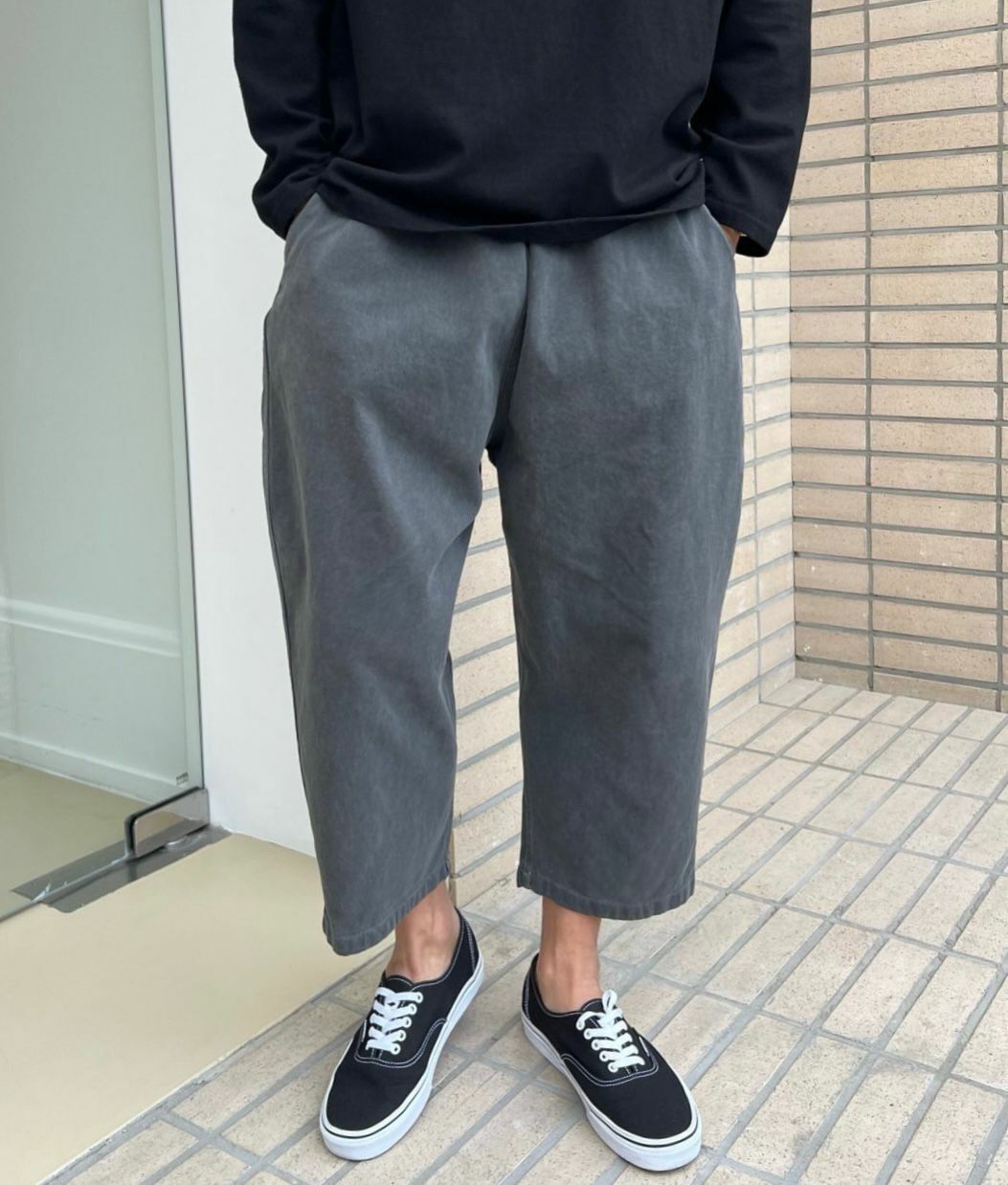 洗水淨色鬆身褲 PEACOCK-064P