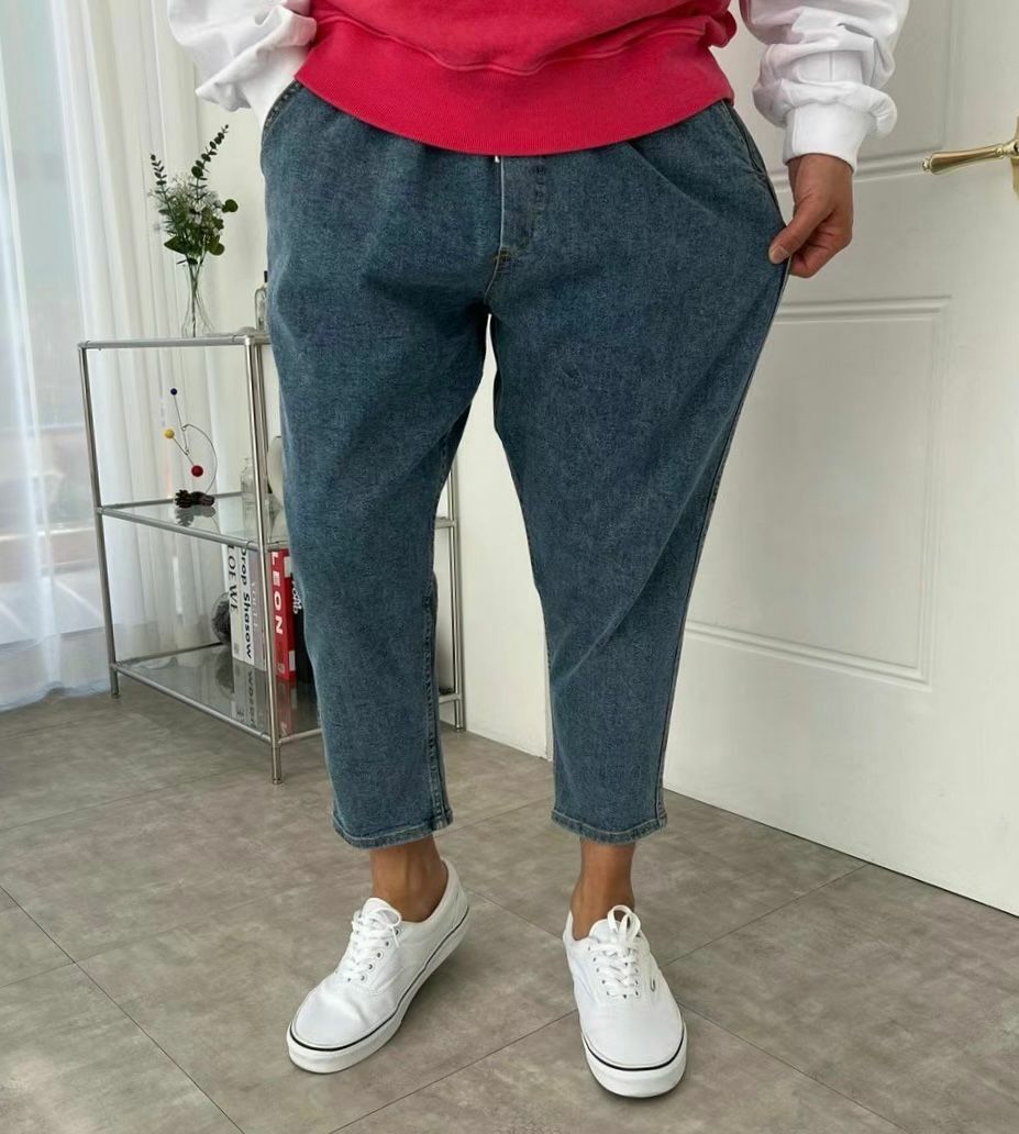 淨色鬆身牛仔褲 PEACOCK-071J