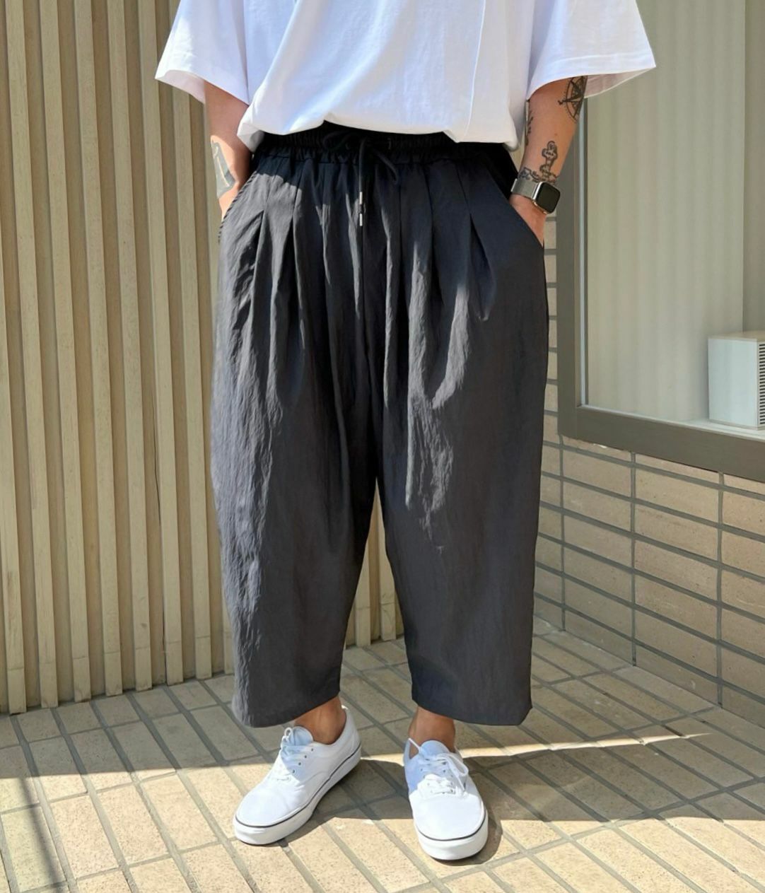 淨色鬆身褲 PEACOCK-073P