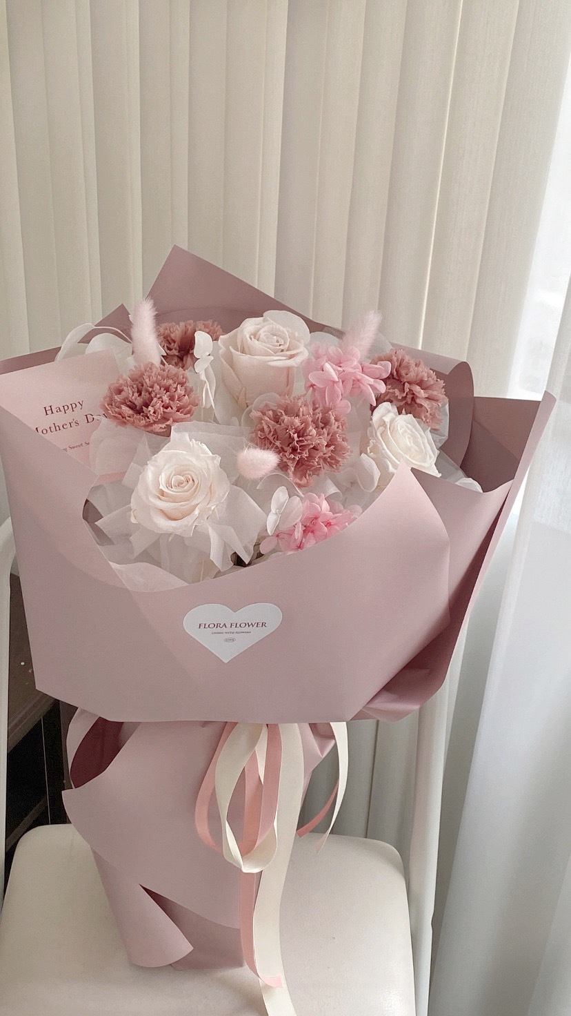 母親節禮物! 康康粉粉永生花束