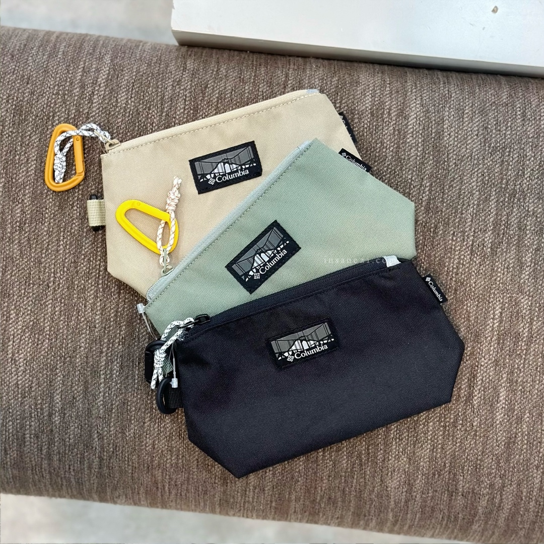 COLUMBIA 拉鍊 小方包 化妝包 旅行包 咖啡/卡其/黑 PU2321