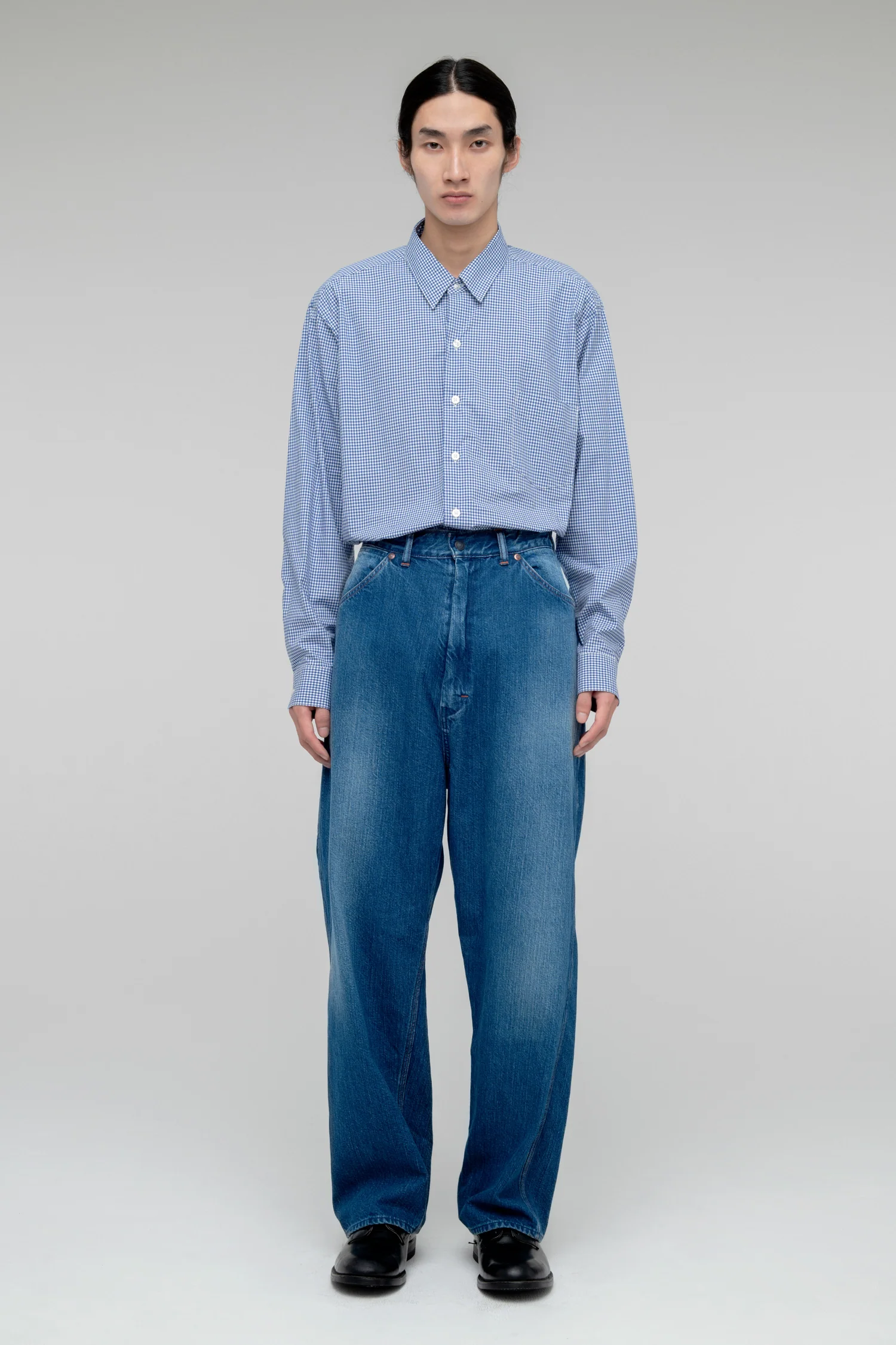 CIOTA PAINTER PANTS 11.5oz - MD DARK BLUE DAMAGE