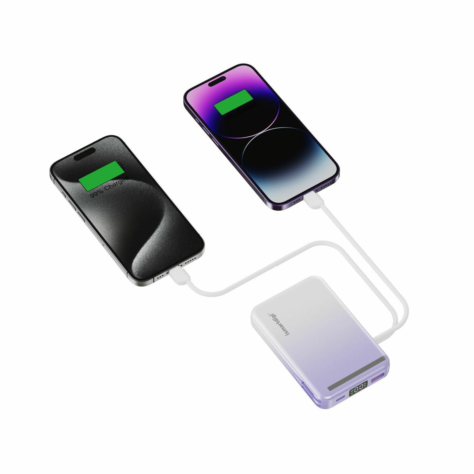 日本Ismartdigi 10000mAh內置線磁吸MagSafe雙色移動電源 Model TL166