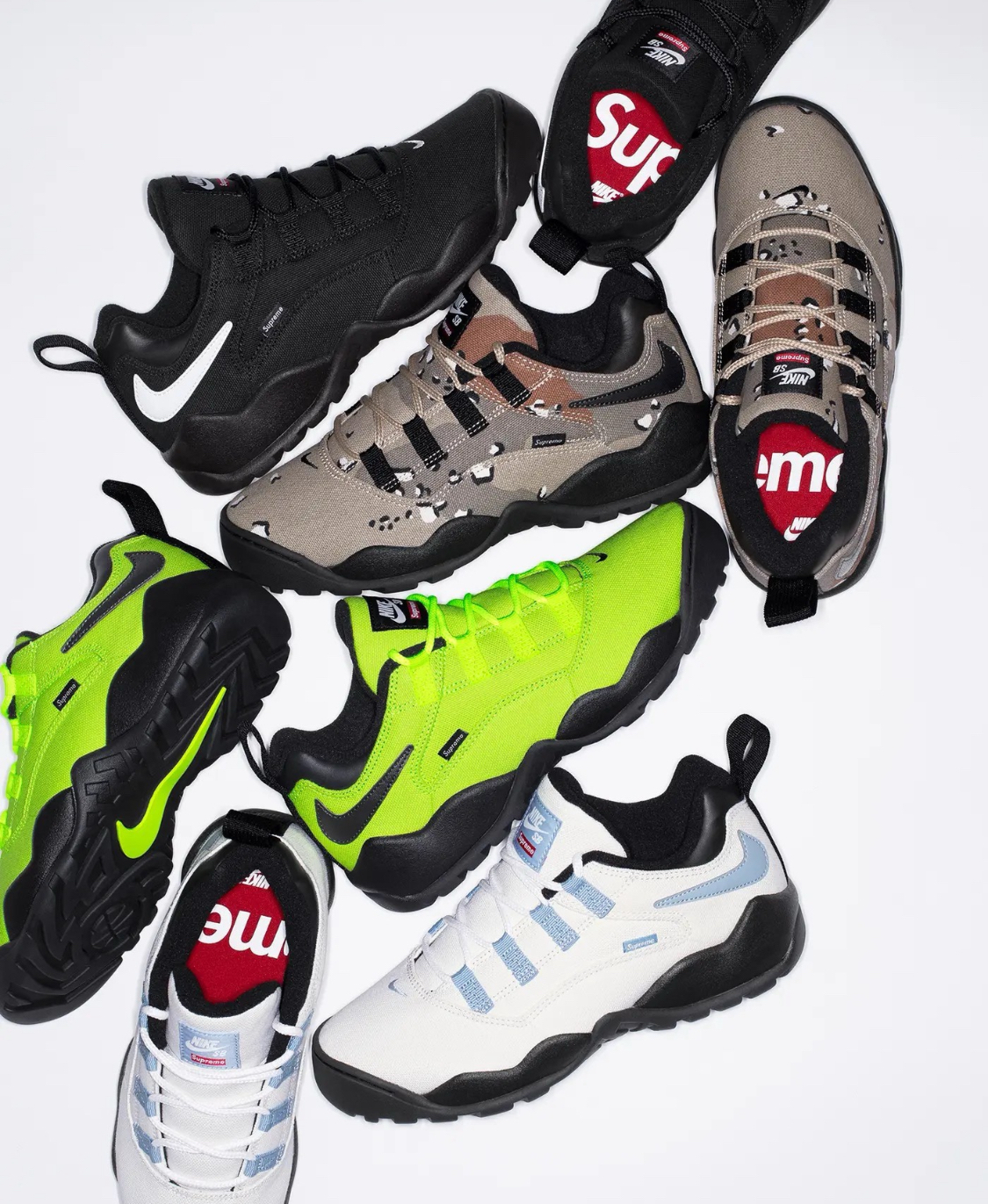 【Focus Store】預購 Supreme x Nike Darwin Low SB "Sail/ Volt/ Desert Camo/ Black" 四色 FQ3000-100 / FQ3000-700 / FQ3000-200 / FQ3000-001