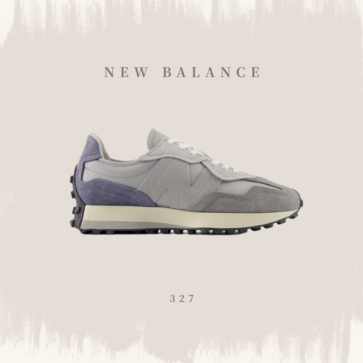 NEW BALANCE 327 麂皮 煙雨灰粉紫 U327WGC