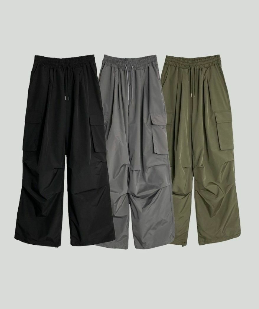 淨色工裝鬆身褲 P2777